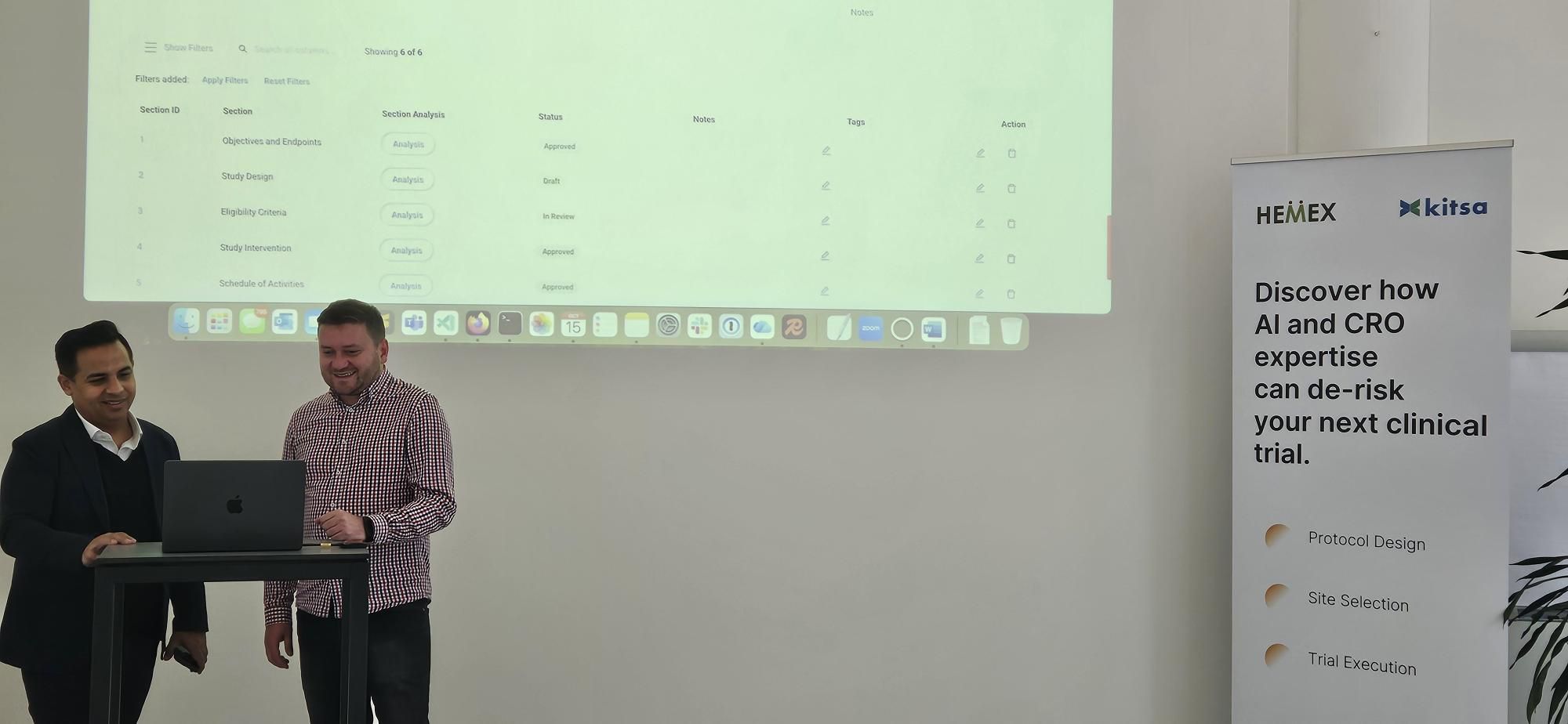 Rohit Banga presenting on protocol development